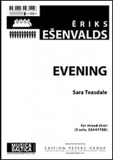 Evening SSAATTBB choral sheet music cover